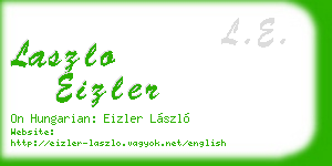 laszlo eizler business card