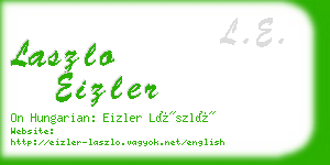 laszlo eizler business card